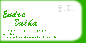 endre dulka business card